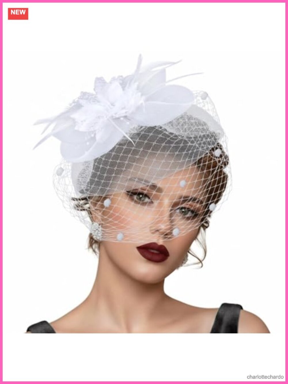 Women Fascinator Hat with Headband and Clip Tea Party Headwear